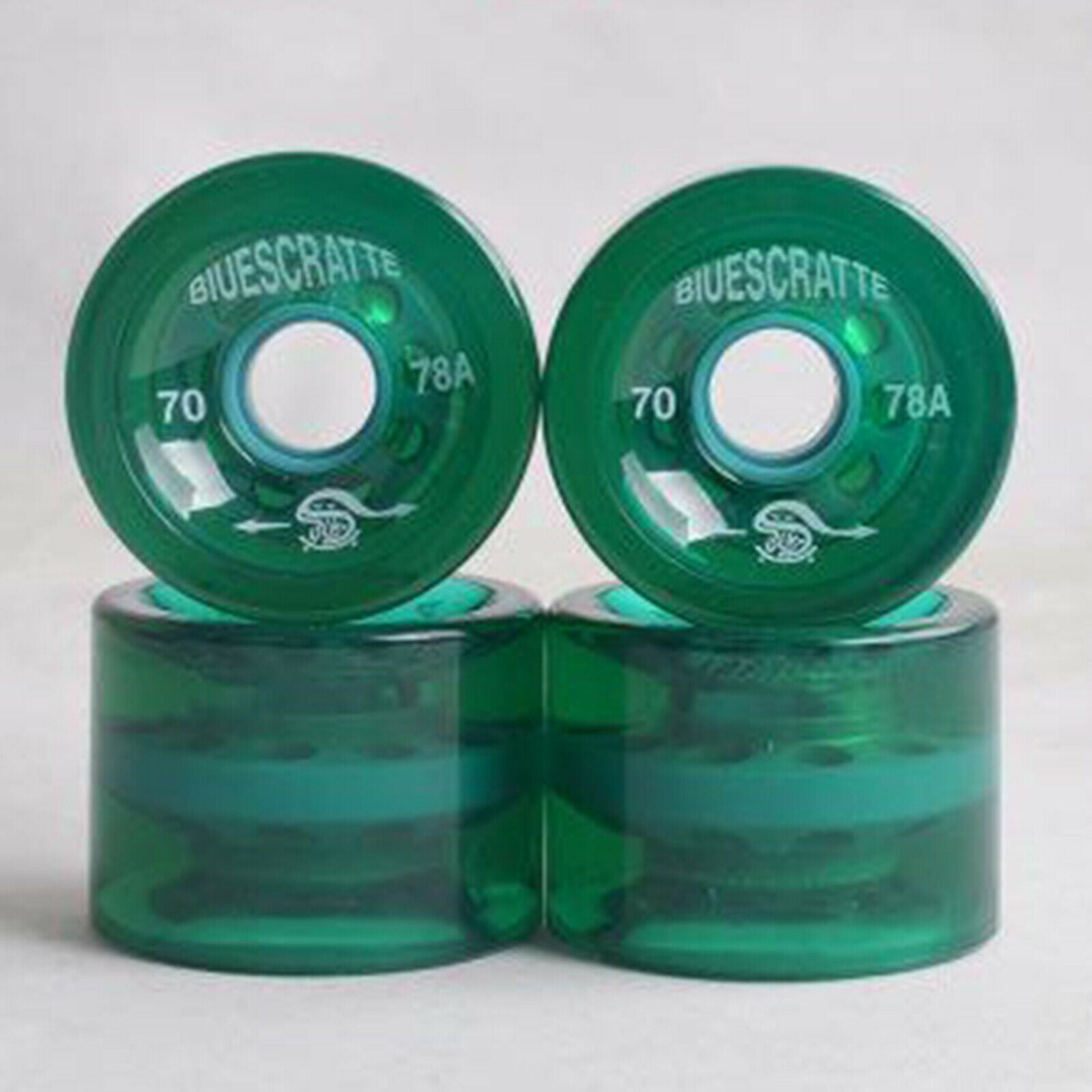 2X 4x 78A Hardness Skateboard Wheels 70X51mm Longboard Roller Parts Green
