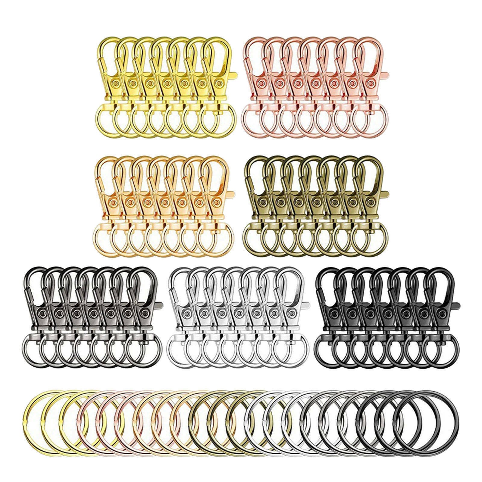 96pcs Metal Lanyard Hook Rotary Release Snap Lobster Clasp Paracord