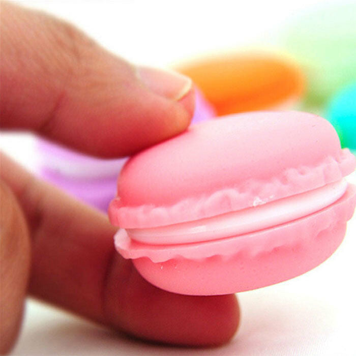 6 X Boxes Of Storage IN The Form Of Macaron for Pills Headphones Map SD New