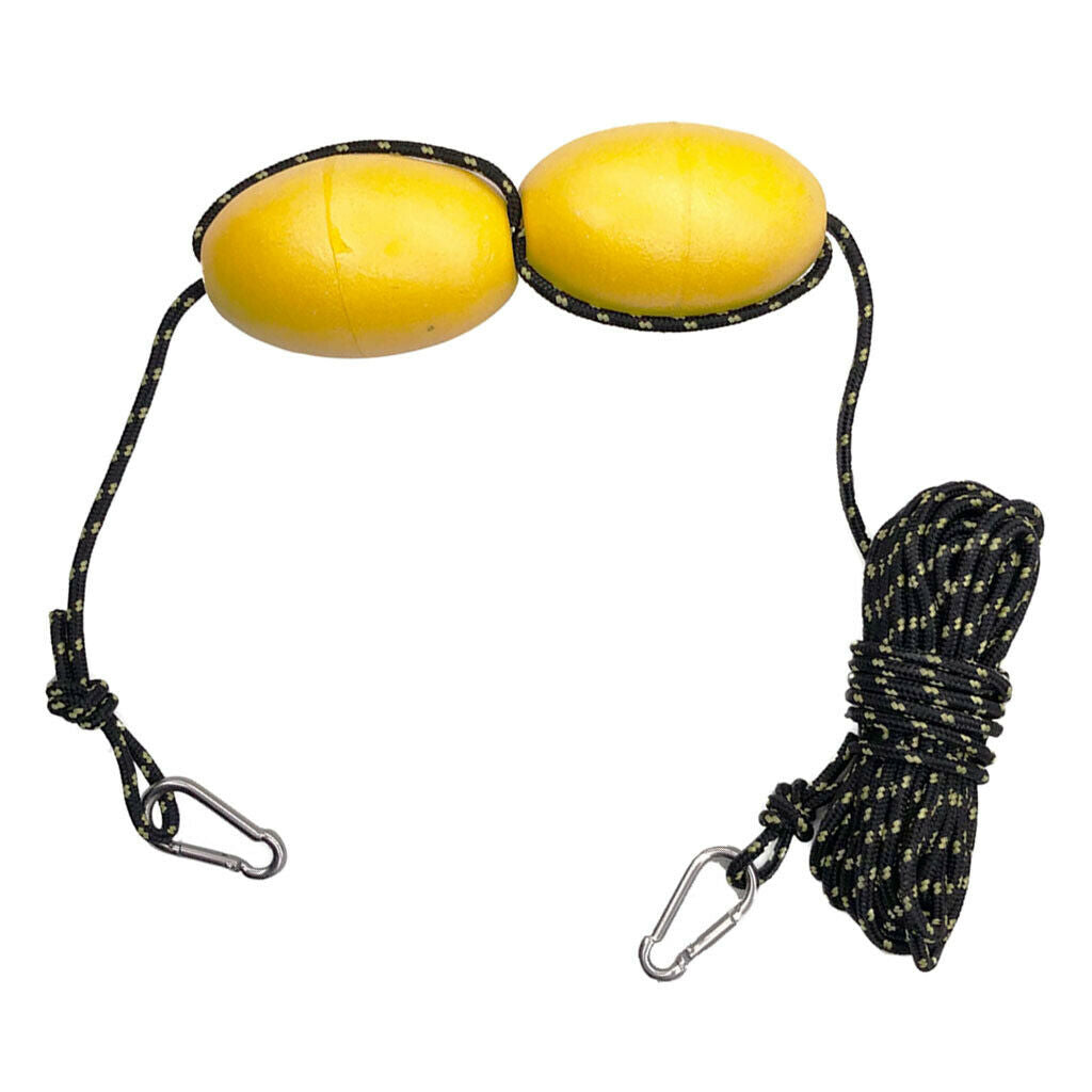 Outdoor Canoe Kayak Anchor Float Rope Buoy Throw Line with Clip & Nylon Cord