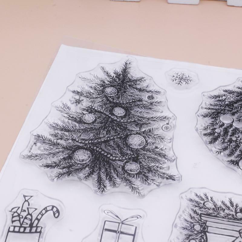Christmas Wreath Silicone Clear Seal Stamp DIY Scrapbooking Emboss Photo Album