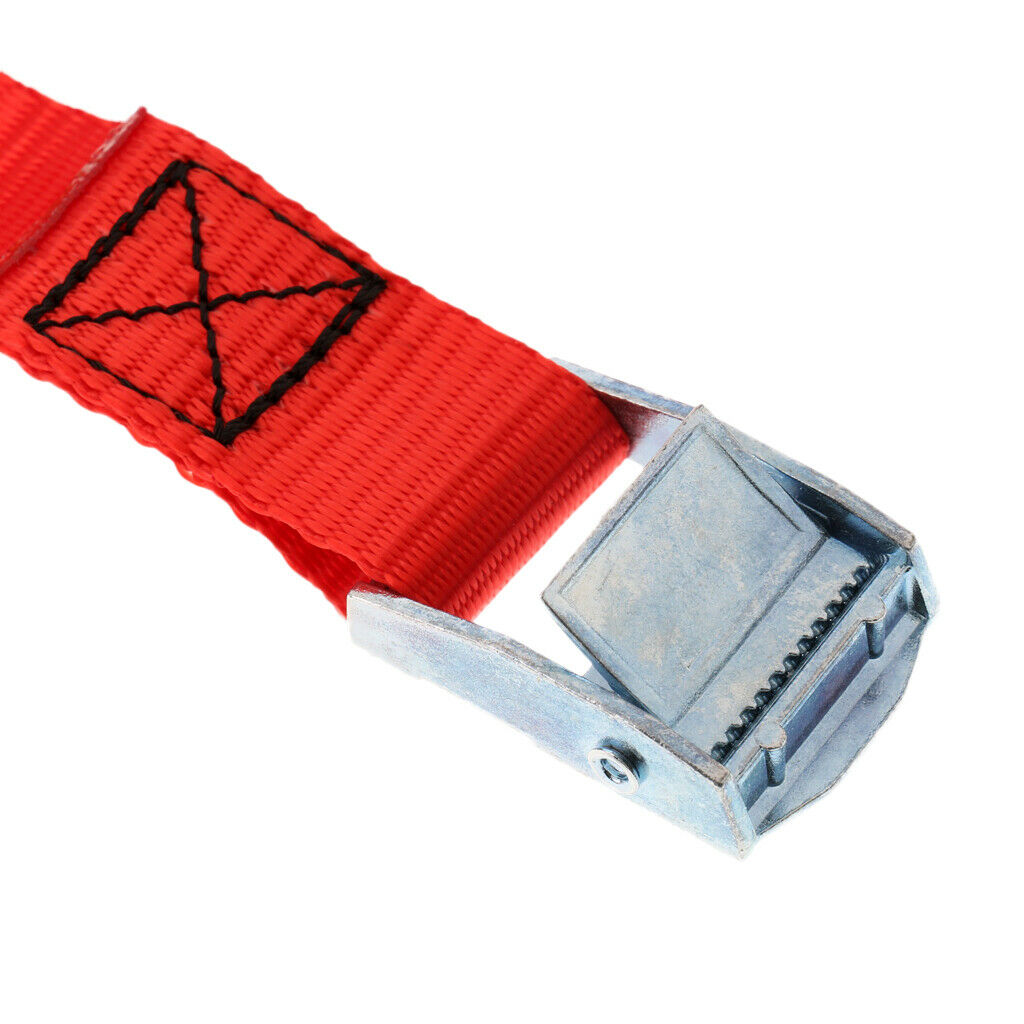2Pcs Cam Buckle Lash Straps Tie Down Cargo Strap 2.5M X 25mm Roof Rack Bike