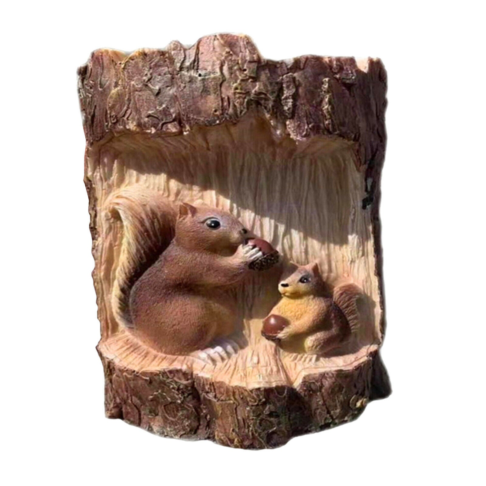Mini Squirrel Statues Solar Lights Garden Lawn Patio Ornament Landscaping