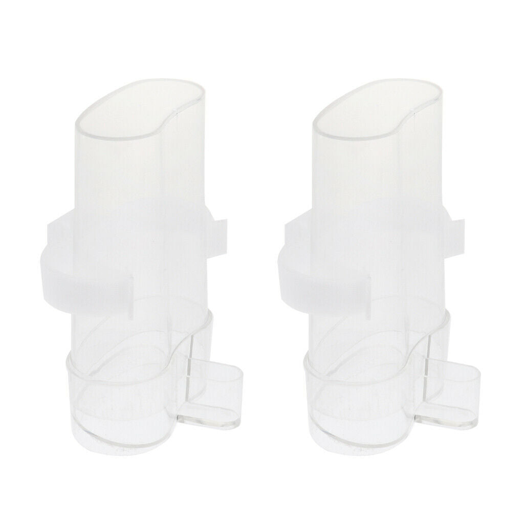 2Pcs Bird Waterer Bird Feeders Bird Feed Water Dispenser for Parrot Budgies
