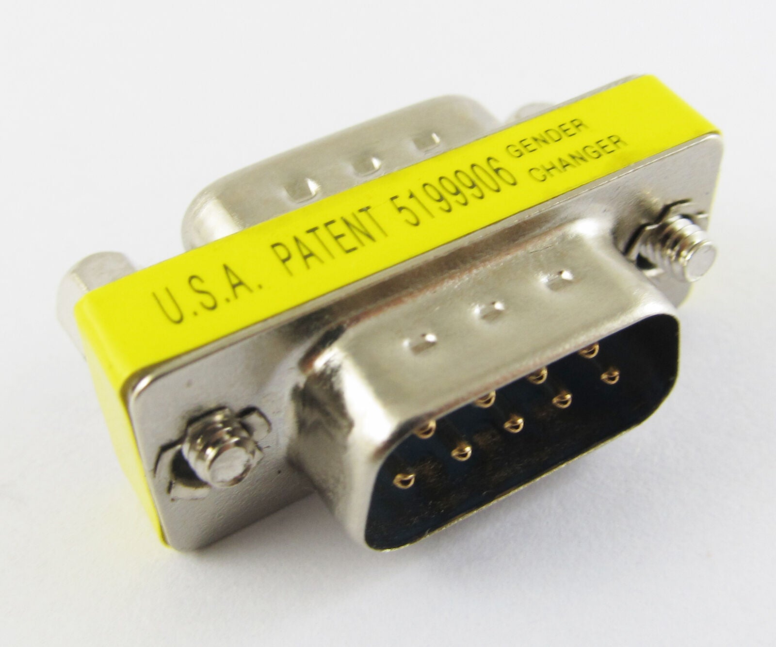 1pc New RS-232 DB9 9-pin Male to D-Sub Male Plug Serial Mini Gender Changer