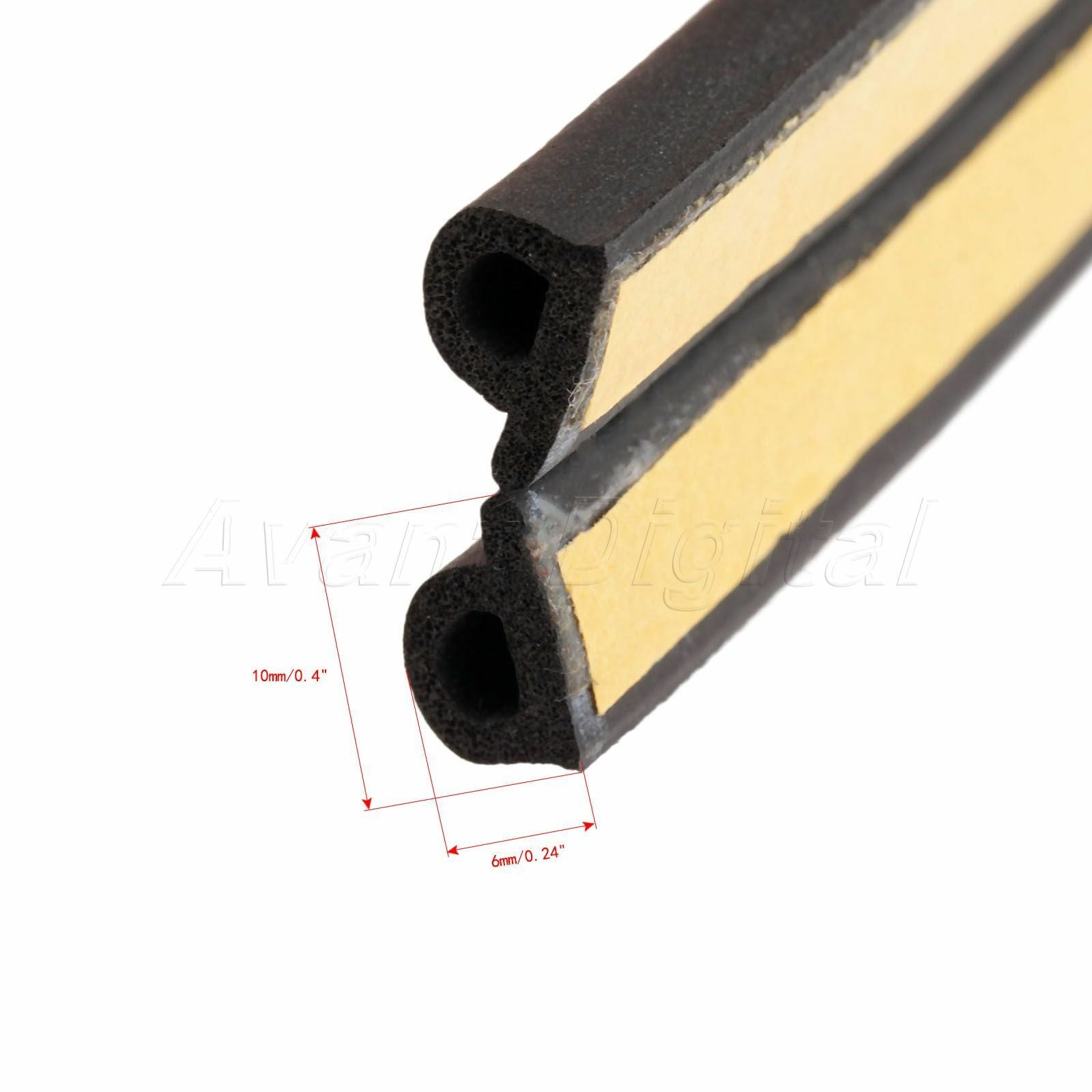 Car Foam Draught Excluder Adhesive Window Door Seal Strip EPDM Rubber 5M P Type