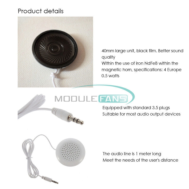 Portable 3.5mm Pillow Speaker for MP3 MP4 CD iPod Phone White New