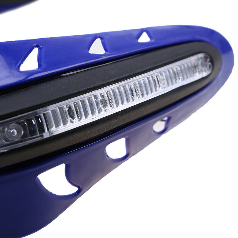 1" Motorcycle Handlebar Mounting Hand Guard Wind Protector LED Indicator Light