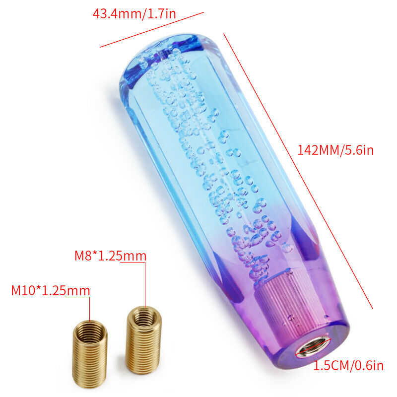Car Manual Shift Knob Gear Shifter Head Knob Stick Crystal Transparent Bubble