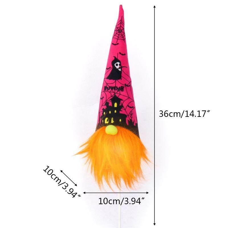 4Pcs Halloween Gnomes Plush Handmade Gnomes Ornaments Halloween Party Home Decor