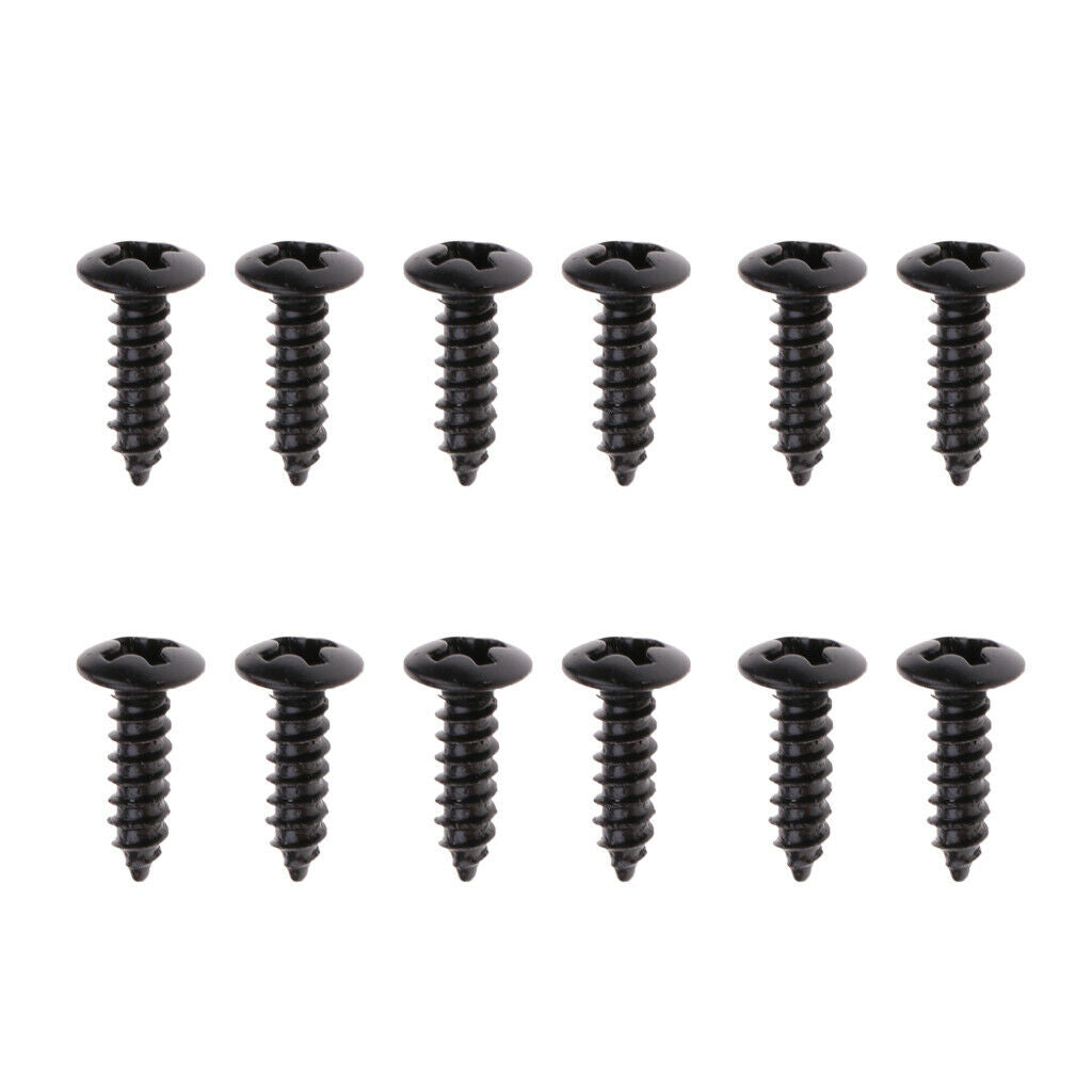 12pcs Black Guitar Pickguard Screws For ST  Guitar