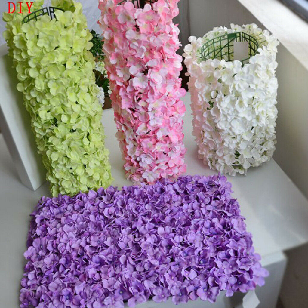 Artificial Hydrangea Silk Flower Flower Arrangements Green and Purple