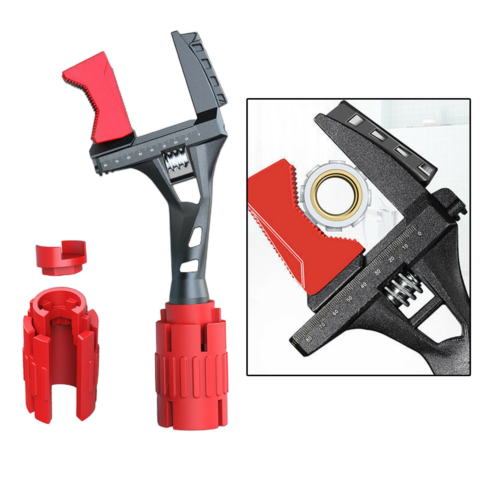 Faucet Install Pipe Wrench 24 in 1 Aluminum Alloy Spanner Basin Wrench