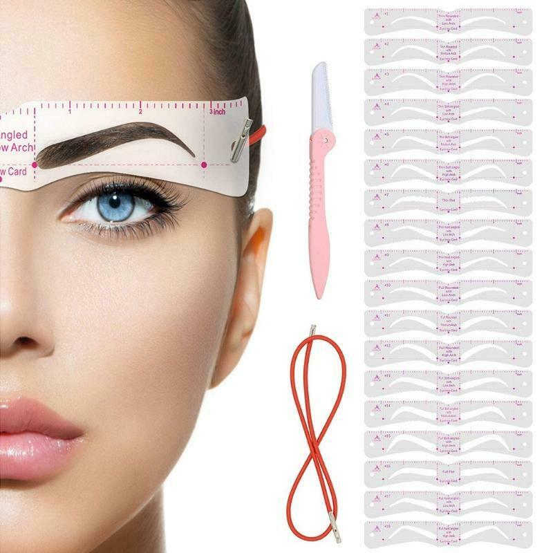 Eyebrow Stencils Kit 24 Pieces Eyebrow Shaping Tool Eyebrow Grooming Trimmer Kit