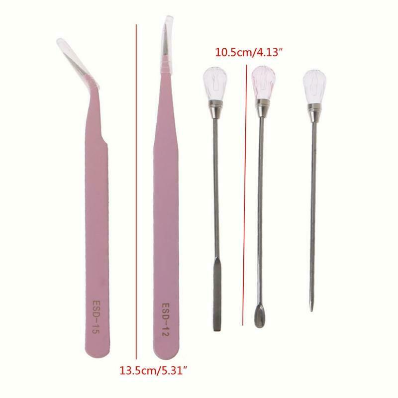 5Pcs ResinTools Mixing Stirring Sticks Bubble Removers Needle Pigment Spoon Kit