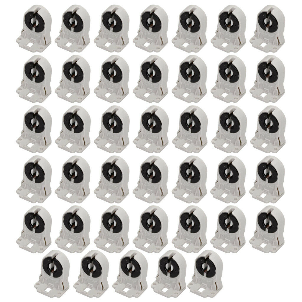 40Pcs T8 Light Socket Lamp Base 50/60Hz Accs for Fluorescent Replacement