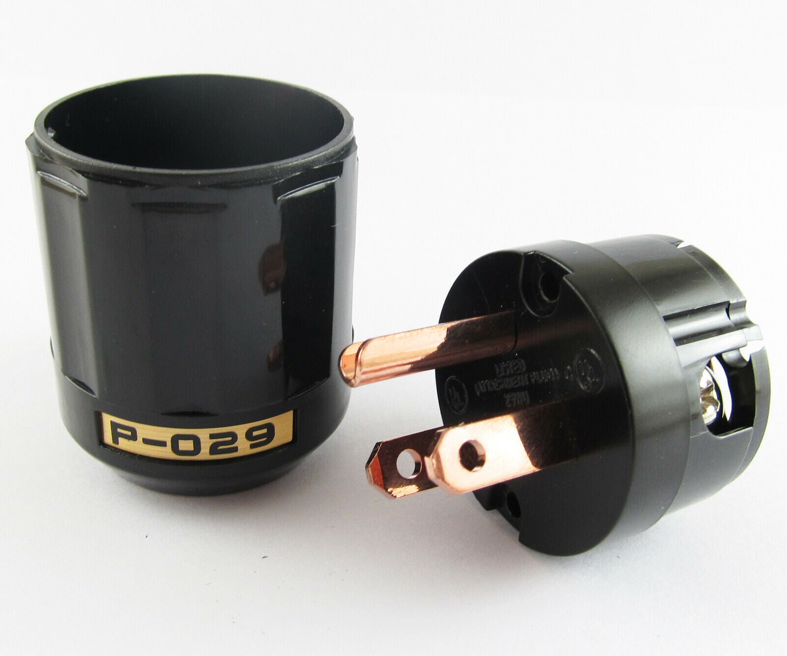 1pc High Quality Pure Copper P-029 US Power Plug IEC Connector for Audio Black