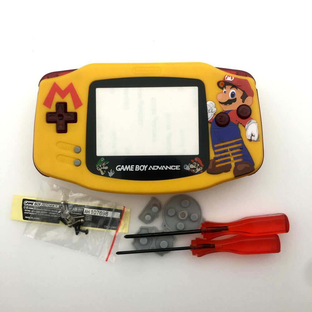 Super Mario Yellow Shell GBA Housing Case cover For Game Boy Advance Console
