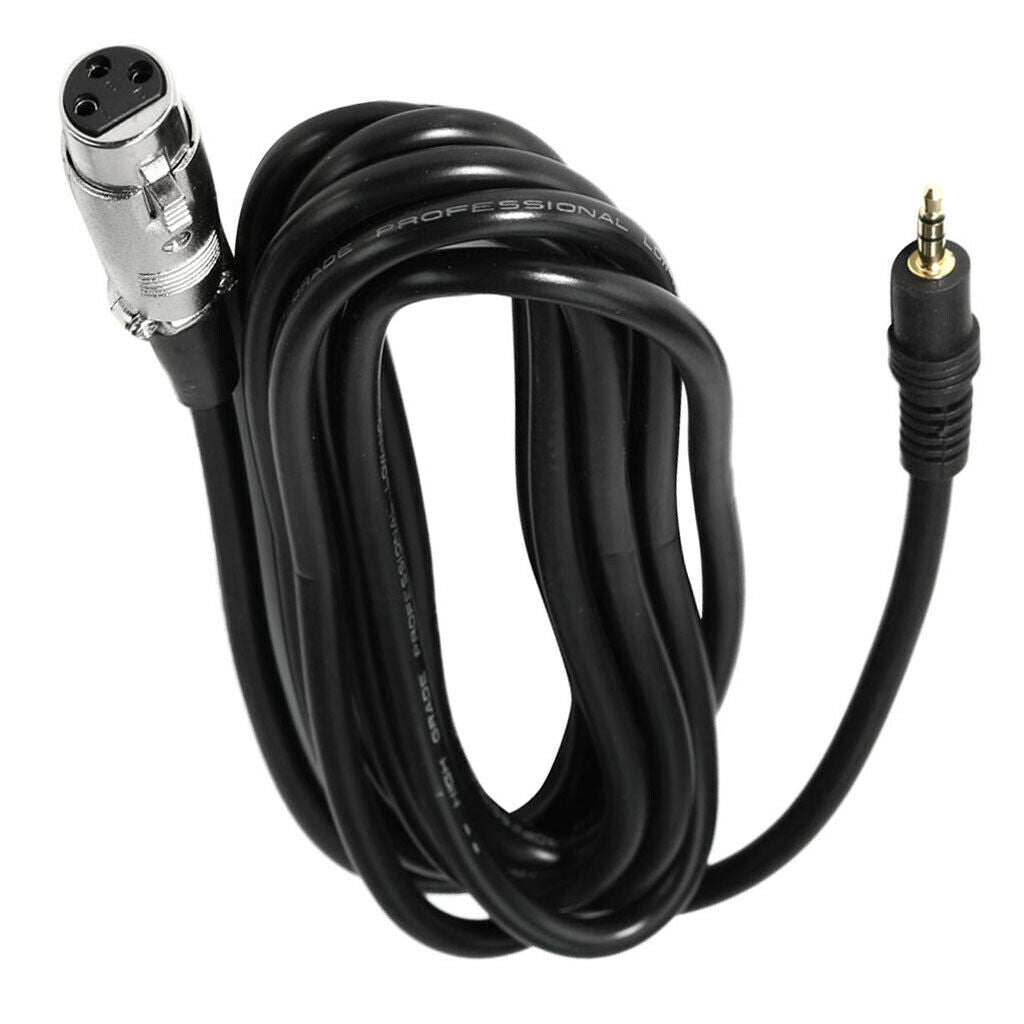 3-Pin XLR Female to 3.5mm 1/8" Male Adaptor Cable 0.5m, Microphone Wire