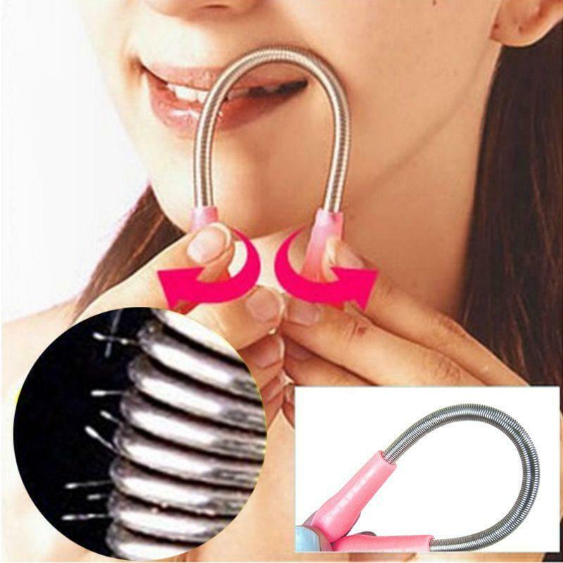 Spring Facial Hair Removal Face Beauty Epilator Smooth Bend Face Cleaning Device
