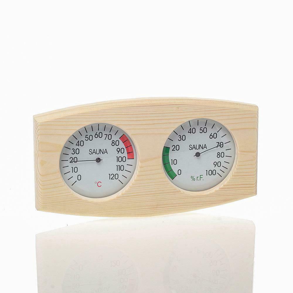 Pine Wood Sauna Thermometer Hygrometer 2-in1 Temp&Humidity Measurement