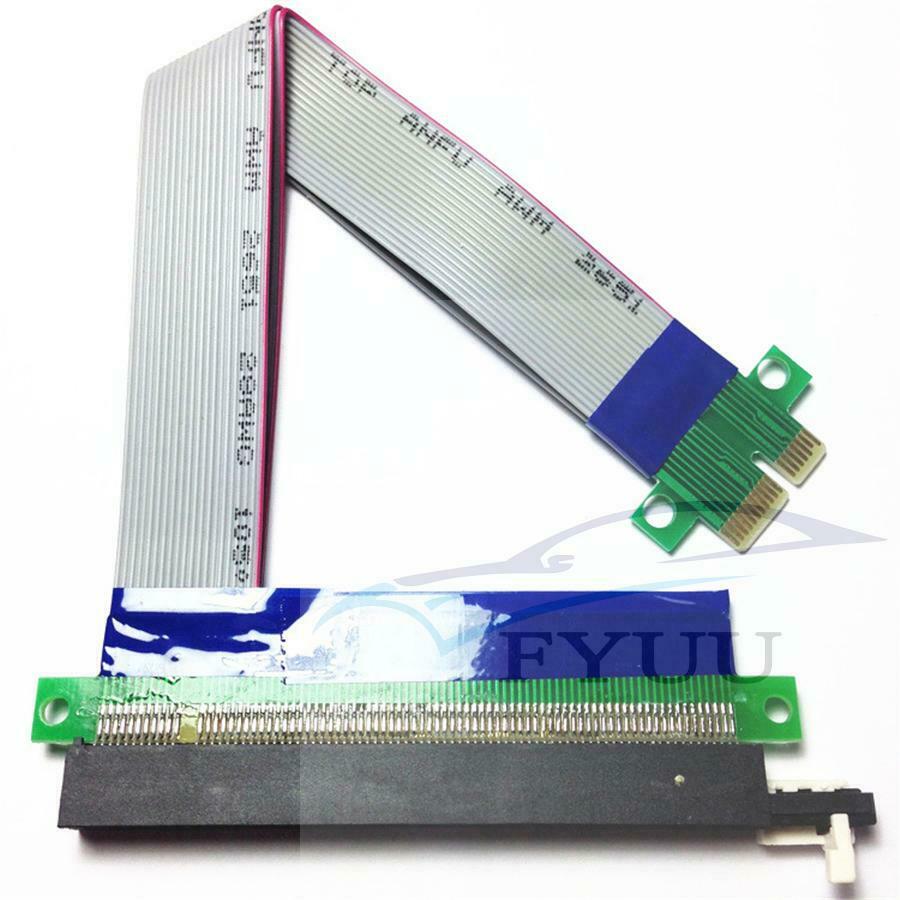 4pc PCI-Express  1X to 16X Riser Card Ribbon Extender Extension Relocate Cable