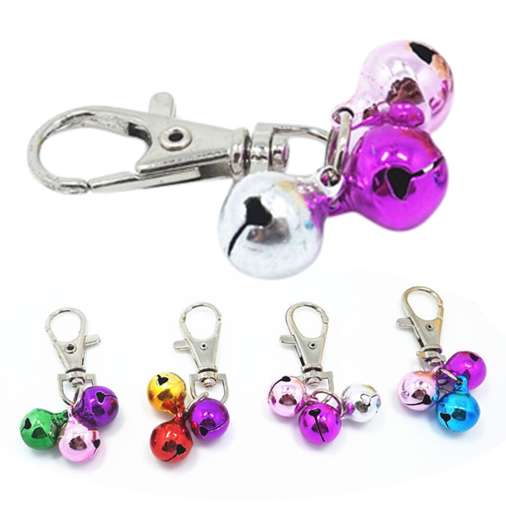 Coloured Pet Dog Bell Cat Animal Collar Clothe Charming Lobster Clasp Deco.l8
