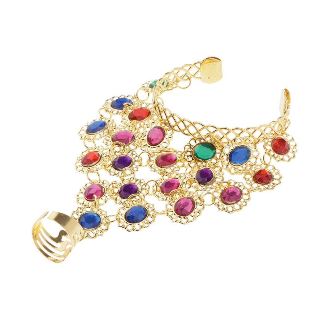 2pcs Women Charment Bracelet Belly Dance Bracelet Anklet Cuff