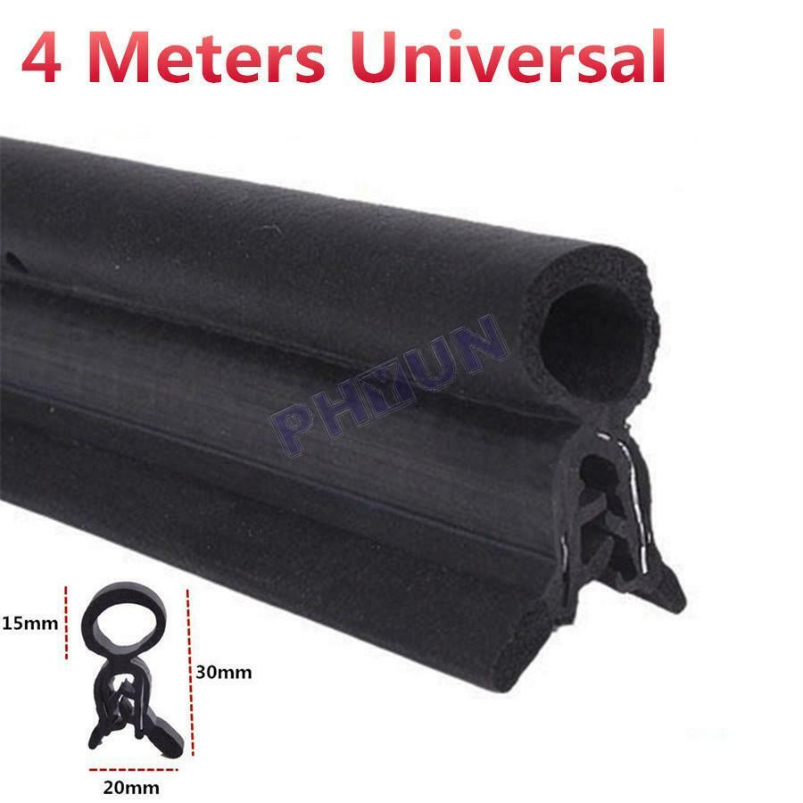 13 FT Car Seal Weatherstrip Rubber Strip For Car Door Bonnet Trunk Hood Edge