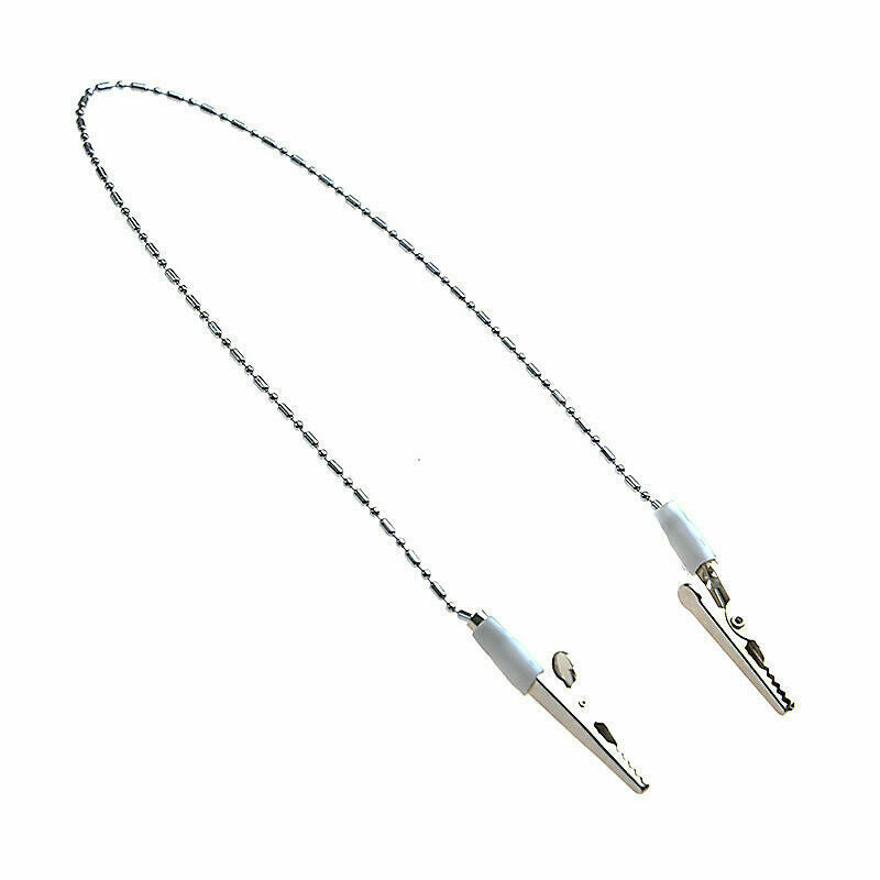 Dental Instrument Bib Clips Flexible Ball Stainless Chain Napkin Holder White