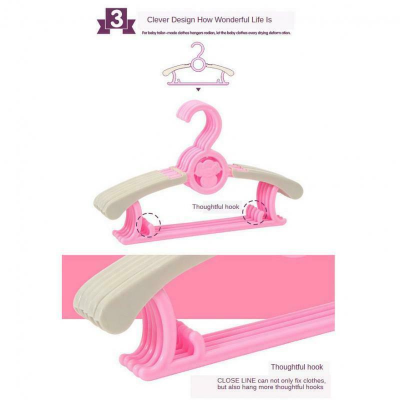 20pcs Kids Hangers Retractable Nursery Hangers Portable Plastic Tool to
