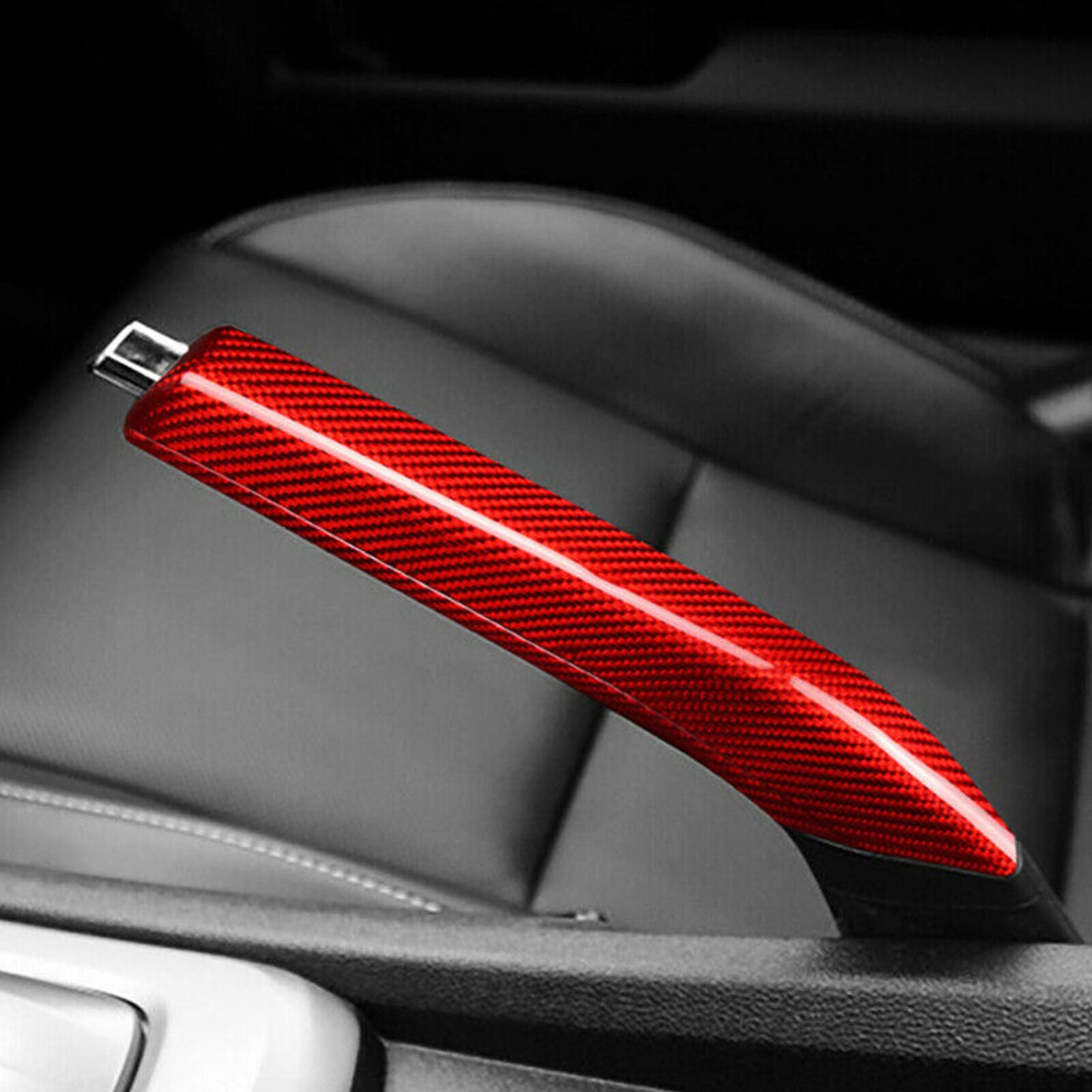 Real Carbon Fiber Car Handle Brake Cover Trim For 2010-2015 Chevrolet Camaro