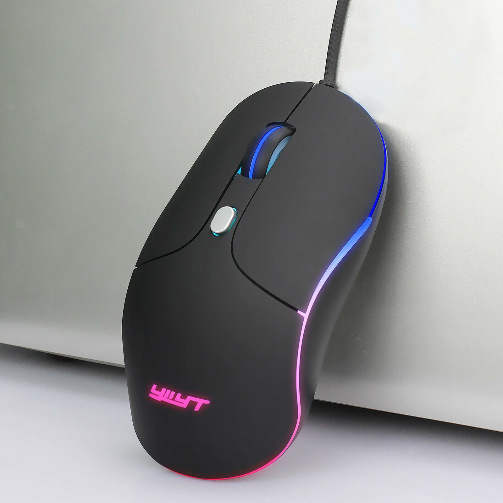 RGB Backlit Wired Gaming Mouse Gamer Mice Programmable Comfortable Black