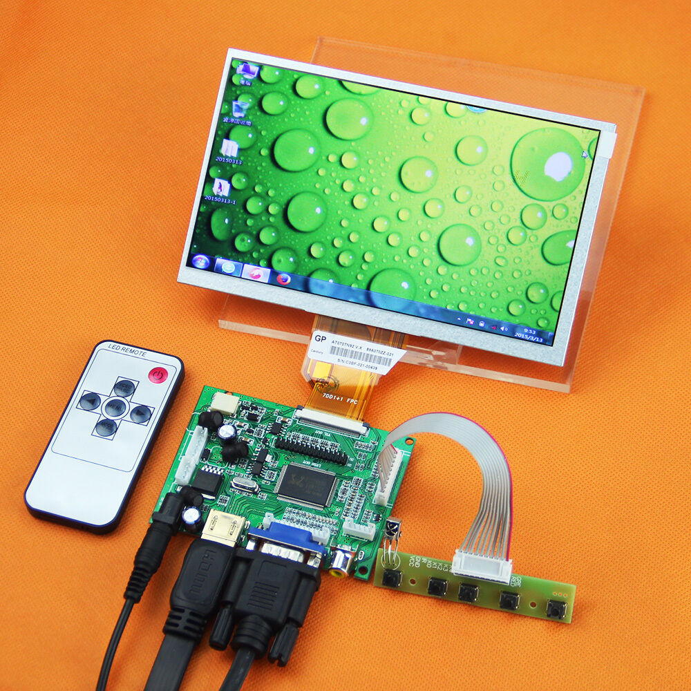 7" Inch TFT LCD Monitor AT070TN90 +  Driver Board HDMI VGA 2AV For Raspberry Pi