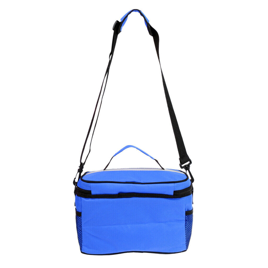 Travel Outdoor Cooler Thermal Lunch Bag Tote Box Portable Container Blue