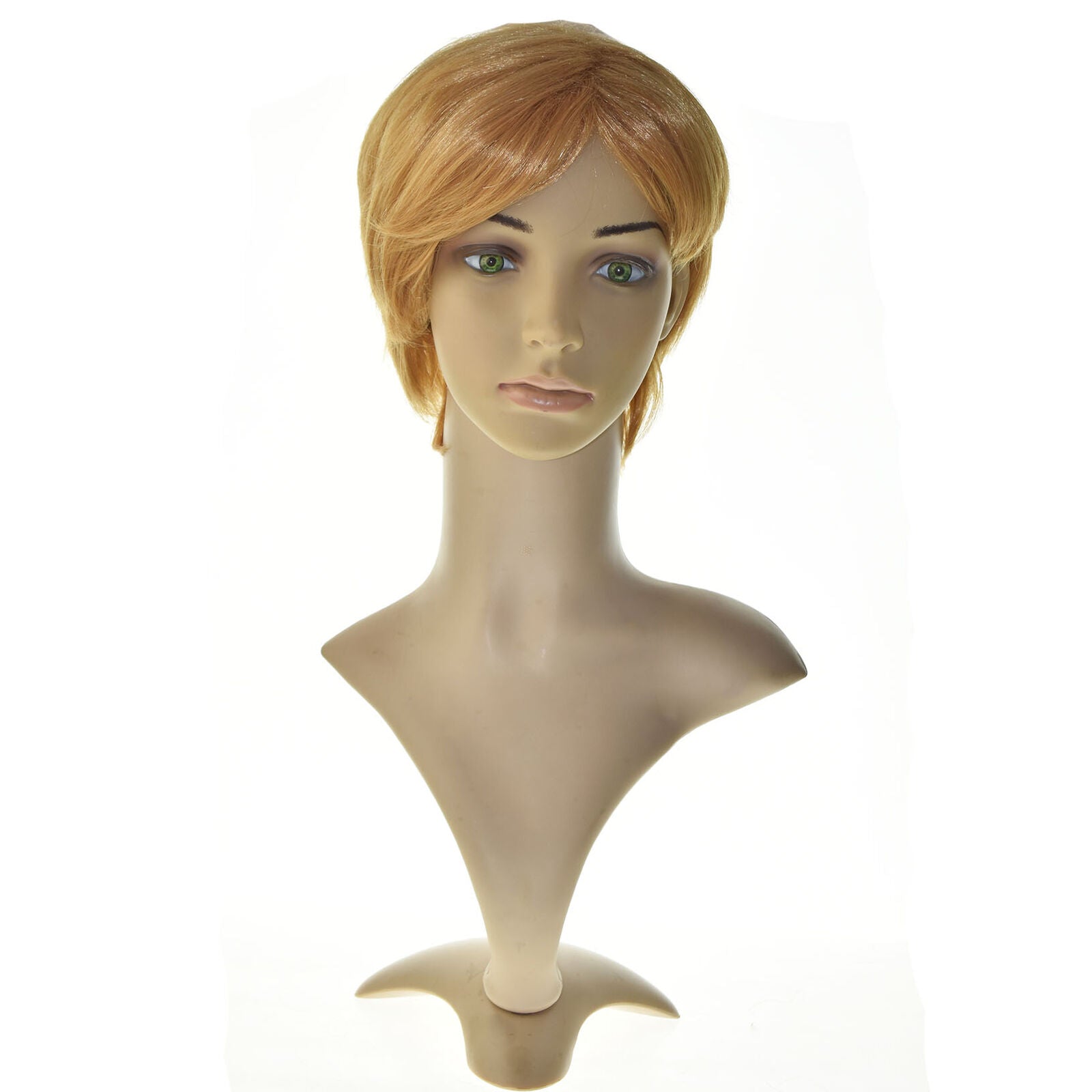 Fashion Women Ladies Short Curly Wigs Boycut Blonde Wavy Hair Synthetic