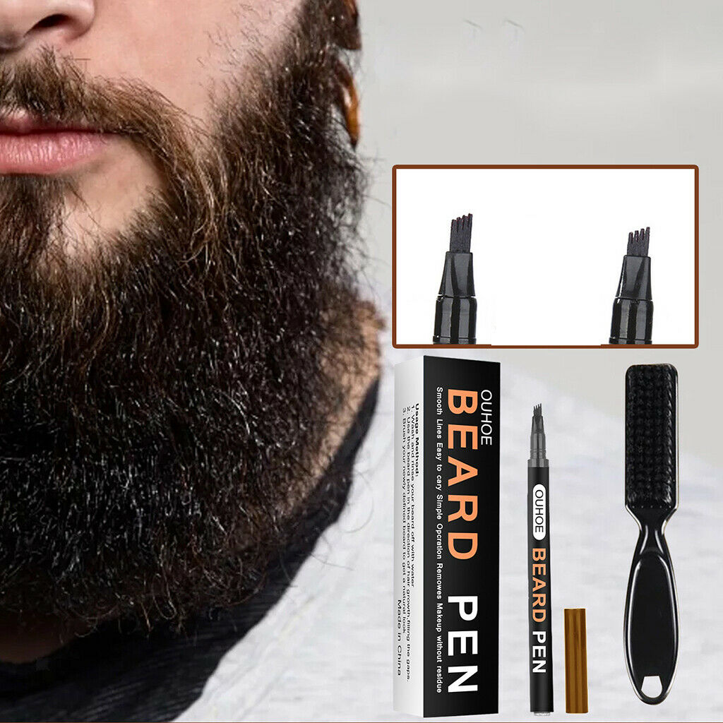 Beard Filler Coverage Beard Pen Creates Moustache Facial Hair Repair Brown