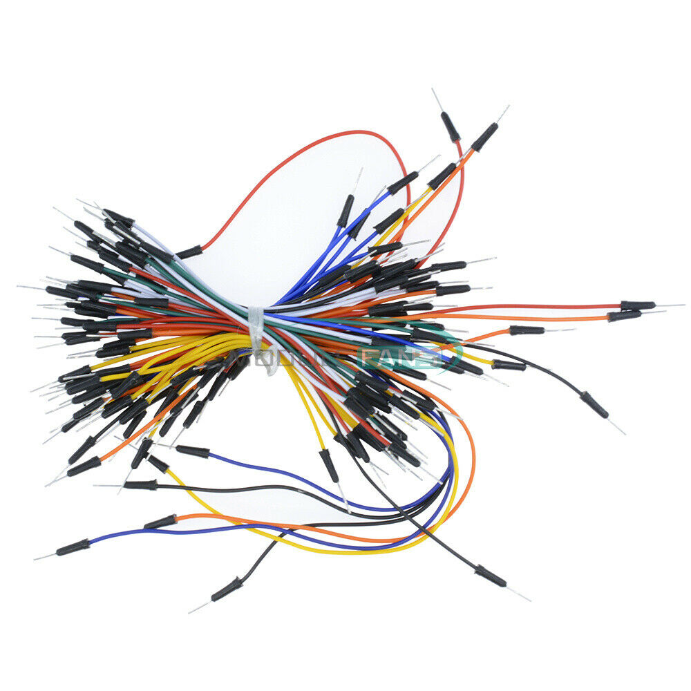 2PCS 65pcs Male to Male Solderless Flexible Breadboard Jump Cable Wires Color