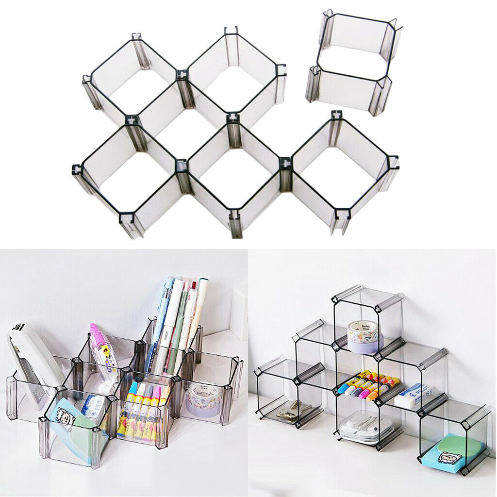 Adjustable Plastic Drawer Closet 12-Grid Divider Organizer Container Home
