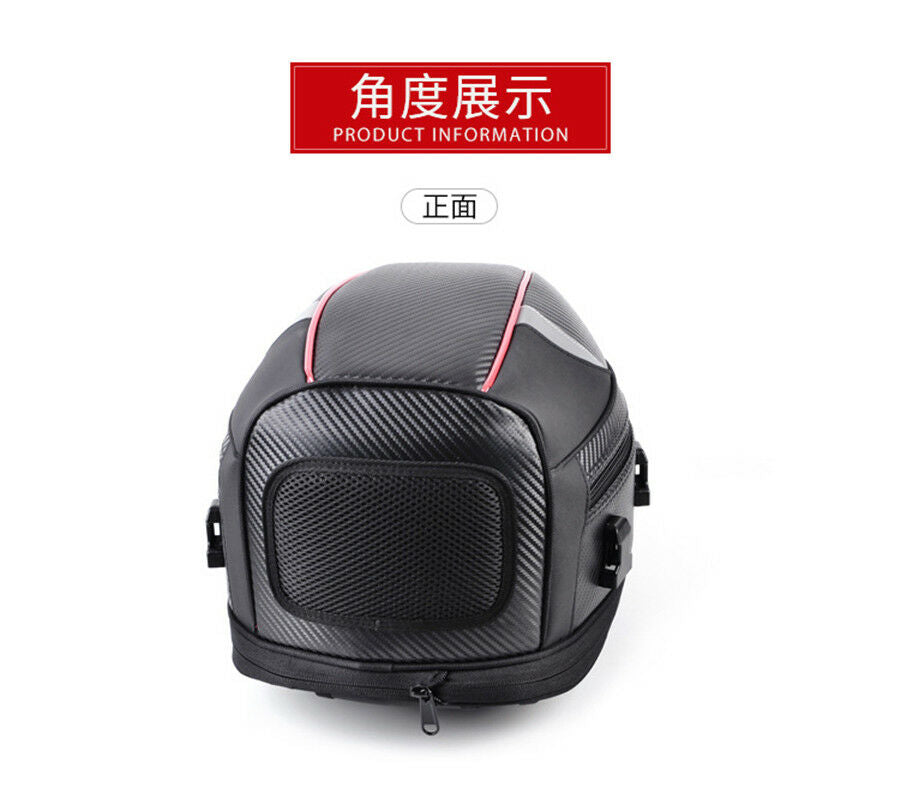 Large Capacity Motorcycle Tail Bag Back Seat Luggage Storage Bag with Rain Cover