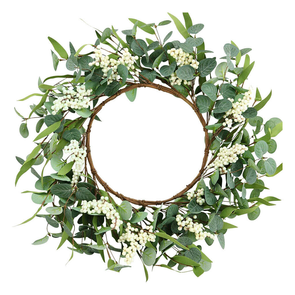 Silk Artificial Wreath 20in Garland Front Door Farmhouse Decor Photo Prop