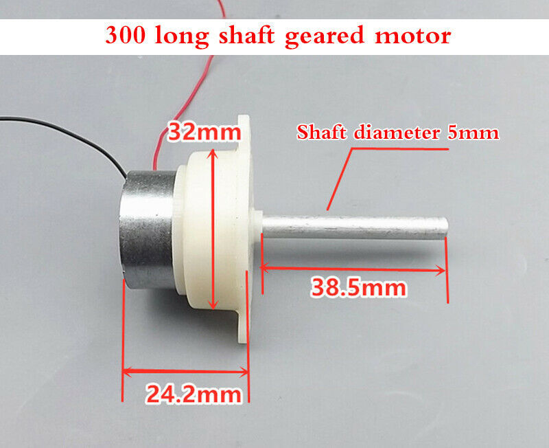 DC 12V 300long-axis gear motor small positive and negative slow-rotating motor