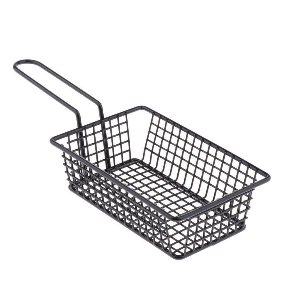 Black Food Basket For Chip Fries & Burger Serving Basket Fruit Bowl D