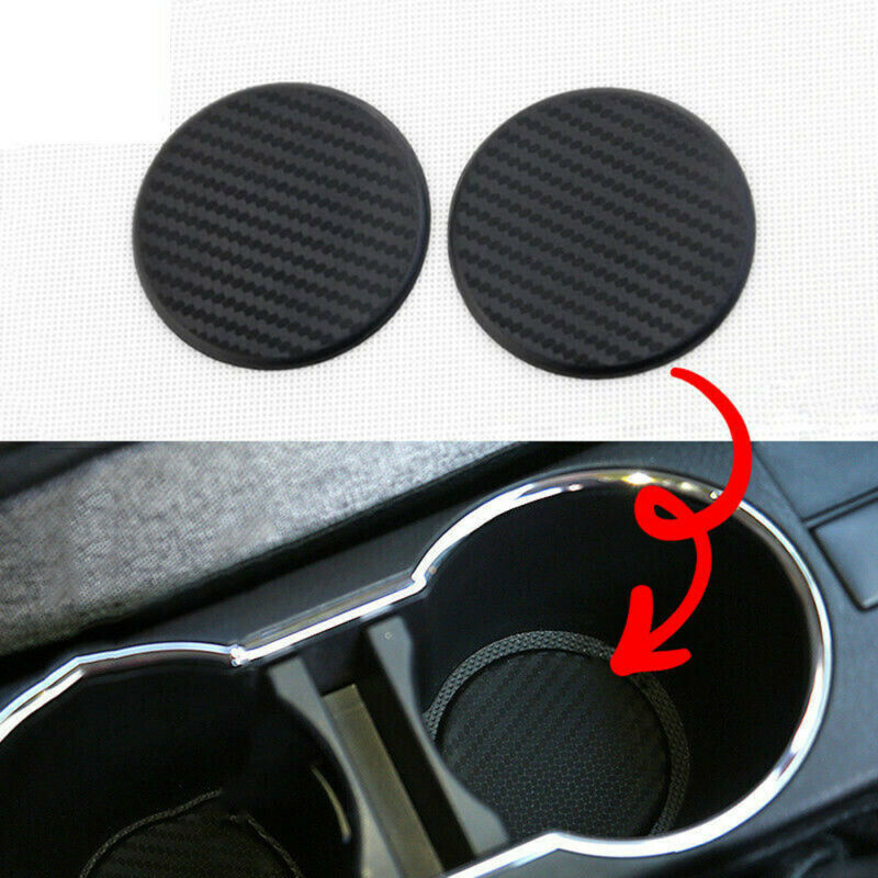 2Pcs Car Coaster Water Cup Bottle Holder Anti-slip Pad Mat Silica Car Accessory