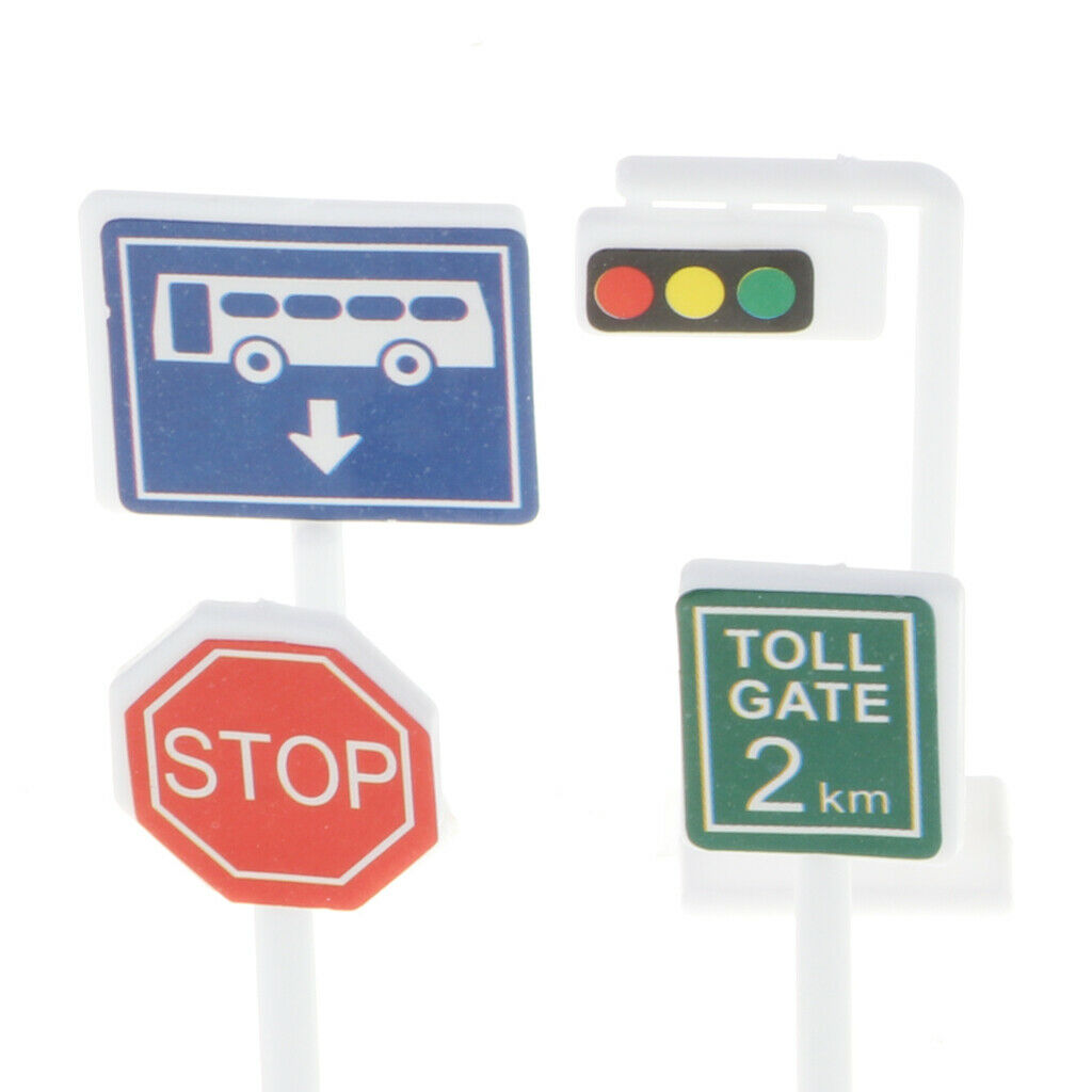 28 Sets Of English Road Signs Traffic Signs Playset Pretend Play Toys