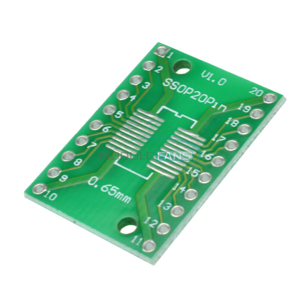 50PCS SSOP20 SOP20 TSSOP20 DIP20 PCB SMD DIP/Adapter Plate Pitch 0.65/1.27mm
