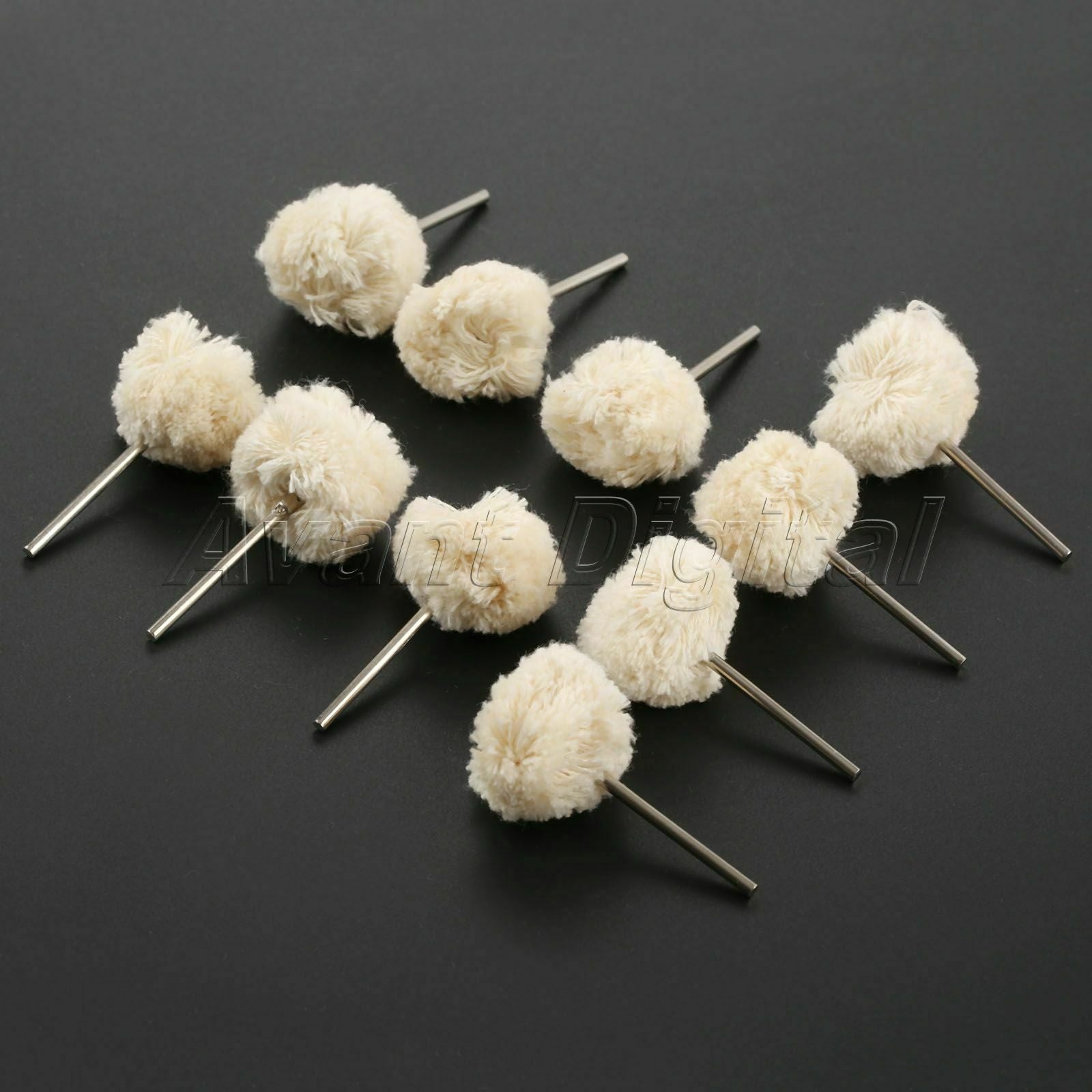 2.35mm Shank Wool Polishing Buffing Wheels Brush Craft Abrasive Rotary Tool 10pc