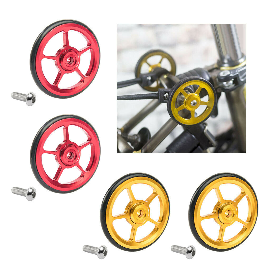 4 Piece Ultralight Alloy Bike Easy Wheels Easywheel for Brompton Refit Parts