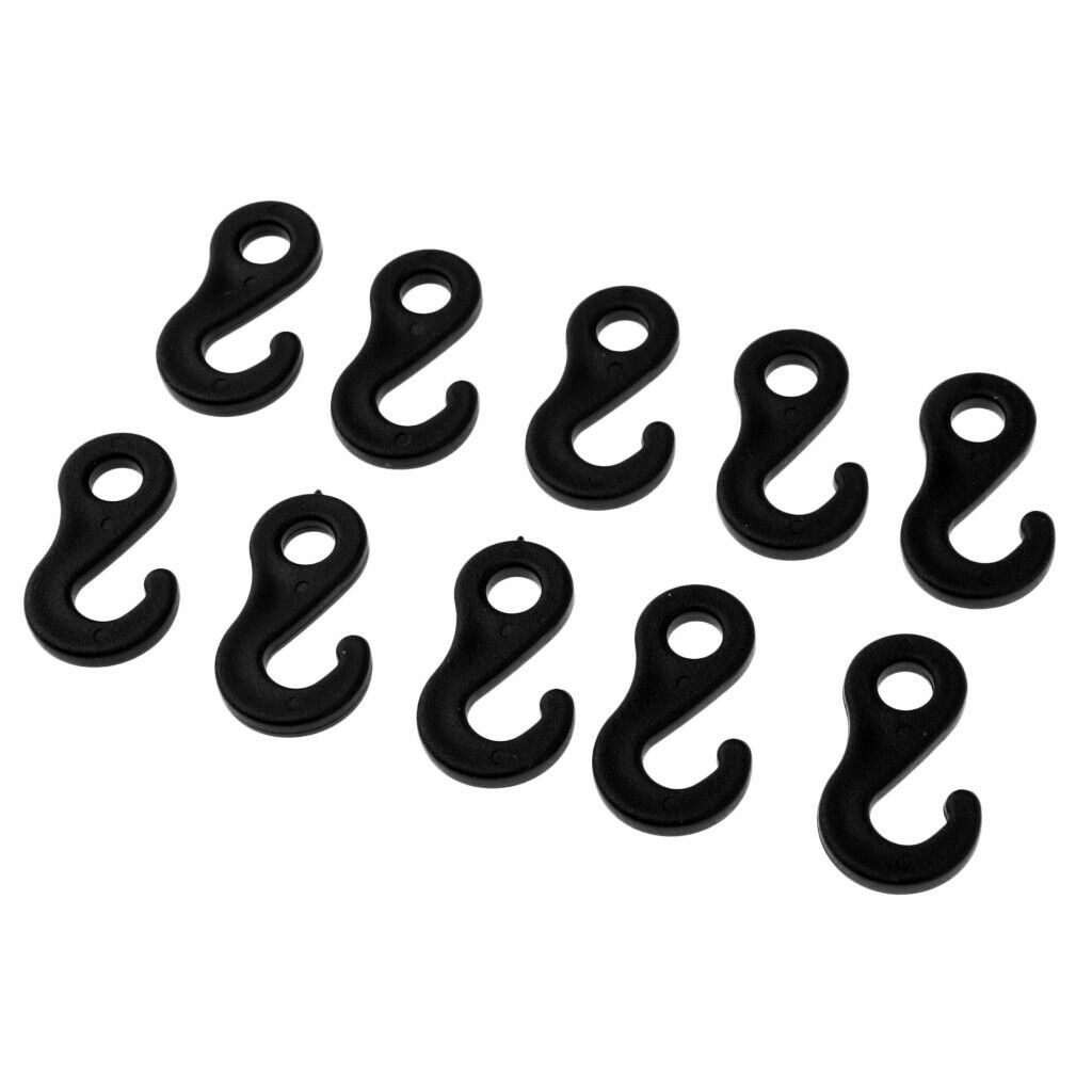 50x Plastic Tent Fasten Hook for Camping Awning Backpack Tie  Cord