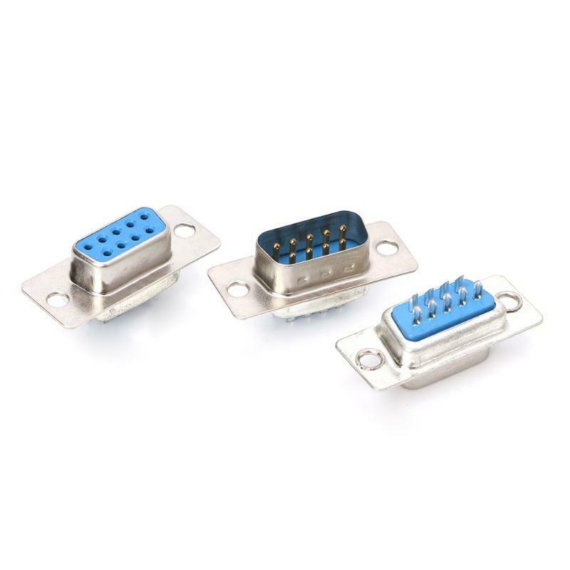 5Pairs DB9 Male and Female RS232 9 Pin Wire Solder Serial Port Plug Connectors